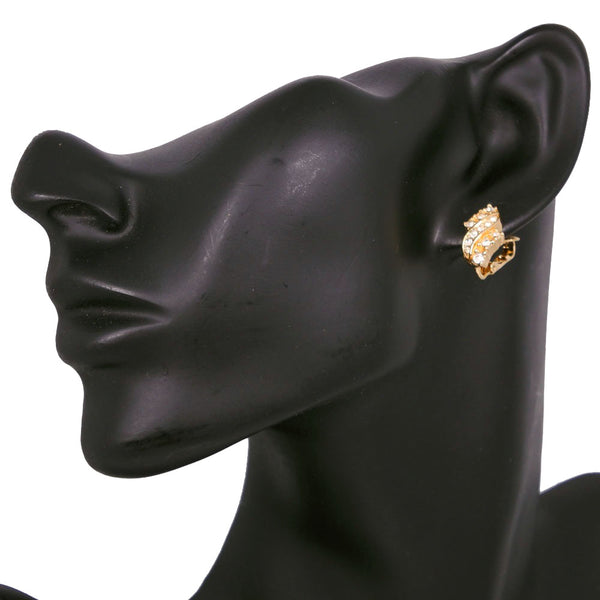 [Dior] Christian Dior 
 귀걸이 
 골드 플레이트 X 라인 스톤 약 4.8g 숙녀의 순위