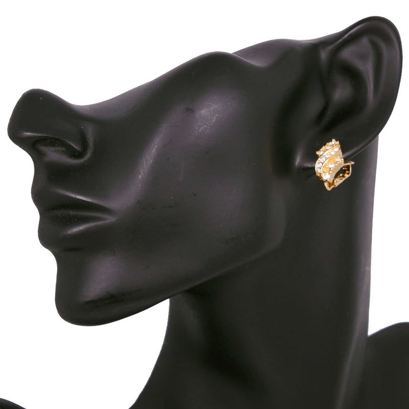 [dior]克里斯蒂安·迪奥（Christian Dior） 
 耳环 
 黄金镀金X水钻约4.8克女士