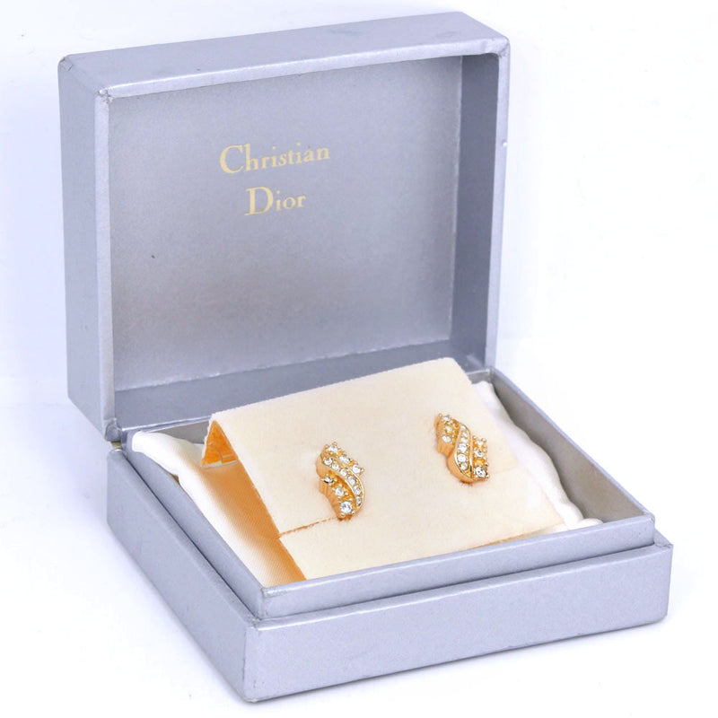 [Dior] Christian Dior 
 Arete 
 Chapado de oro x diamantes de diario gano