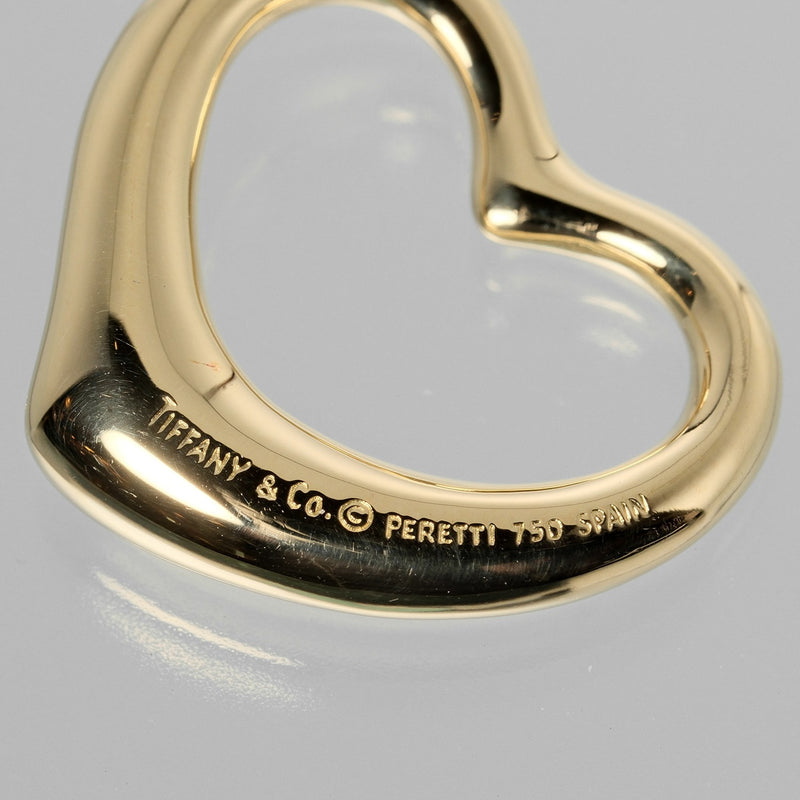 [Tiffany＆Co。]蒂法尼 
 开放心脏吊坠上衣 
 27mm 7.78g k18黄金大约7.78克露天女士