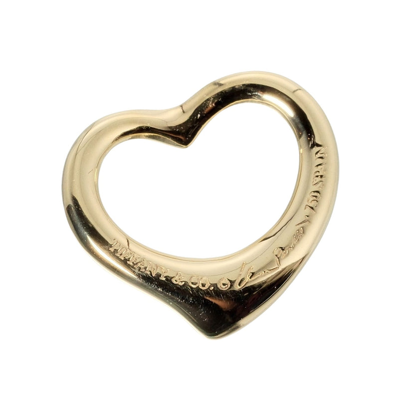 [Tiffany & co.] Tiffany 
 Top de colgante de corazón abierto 
 1.98g K18 Oro amarillo aproximadamente 1.98G Corazón abierto Damas A Rank