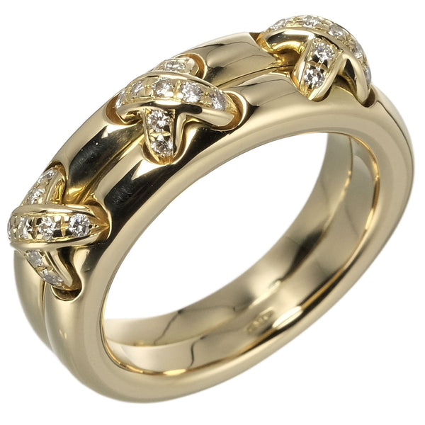 [CHAUMET] Shome 
 Lian No. 9 Ring / Ring 
 8.18G 3 motif K18 Yellow Gold x Diamond about 8.18g Lian Ladies A+Rank
