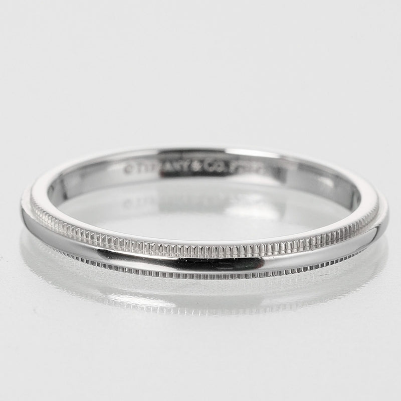 TIFFANY&Co. ティファニー ミルグレイン PT950 リング 指輪 7.5号 総重量約3.0g  美品 送料無料☆0202