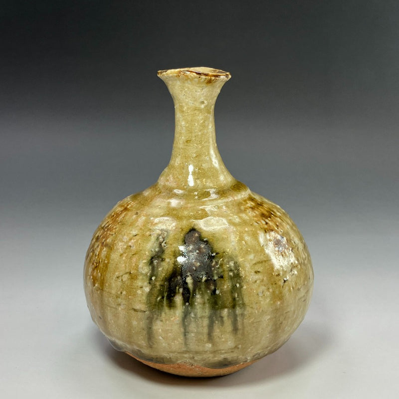 Horno Hironaga, Dohei Tsuboshima, pequeño jarrón de esmalte fluido