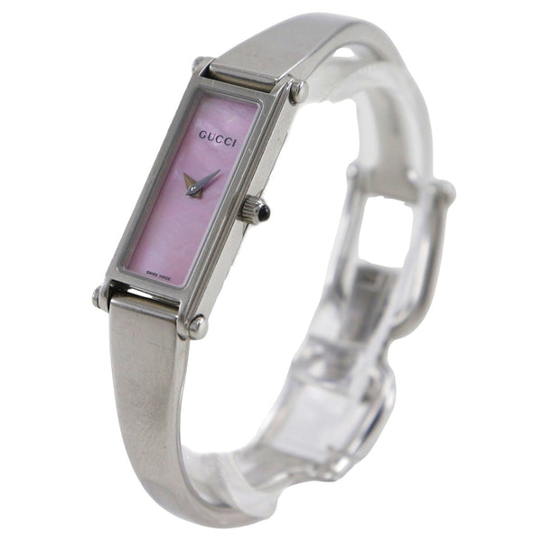 [GUCCI] Gucci 
 reloj de pulsera 
 Reloj analógico de cuarzo de acero inoxidable 1500L con esfera rosa para mujer