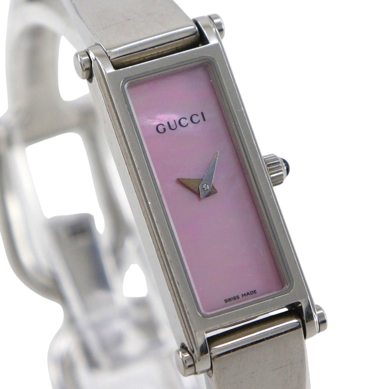 [GUCCI] Gucci 
 reloj de pulsera 
 Reloj analógico de cuarzo de acero inoxidable 1500L con esfera rosa para mujer