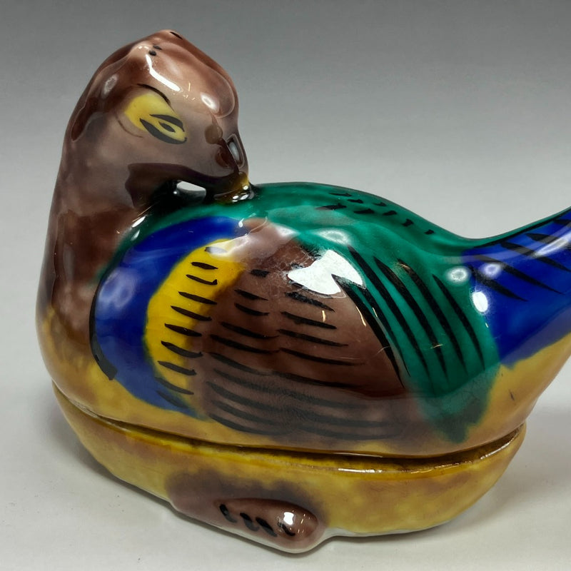 [KUTANIYAKI] Articles Kutani, four principal Kutani, Yasokichi, vaisselle à encens paon cinq couleurs