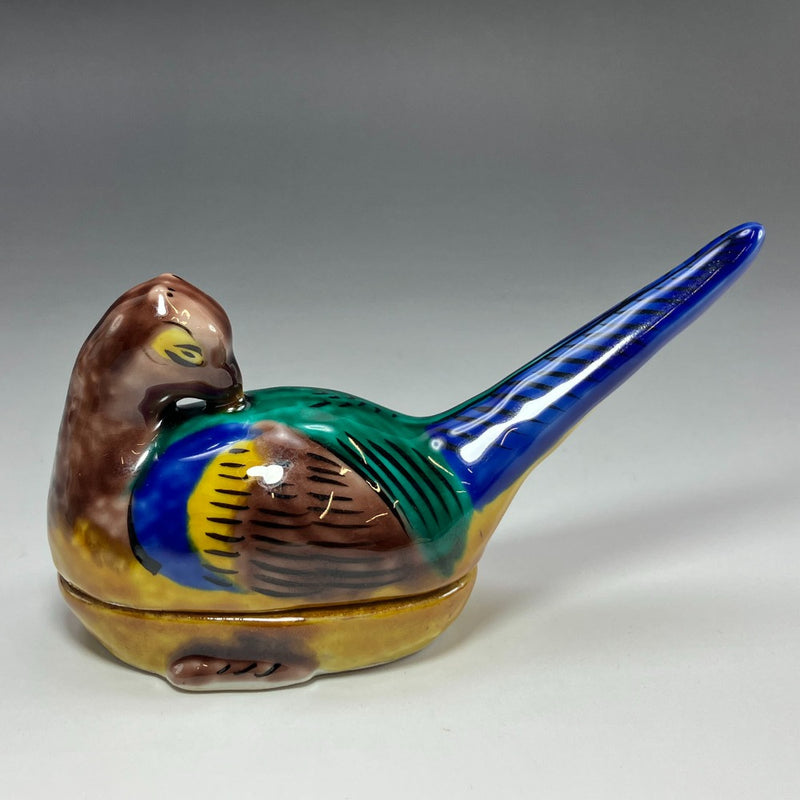 [KUTANIYAKI] Articles Kutani, four principal Kutani, Yasokichi, vaisselle à encens paon cinq couleurs