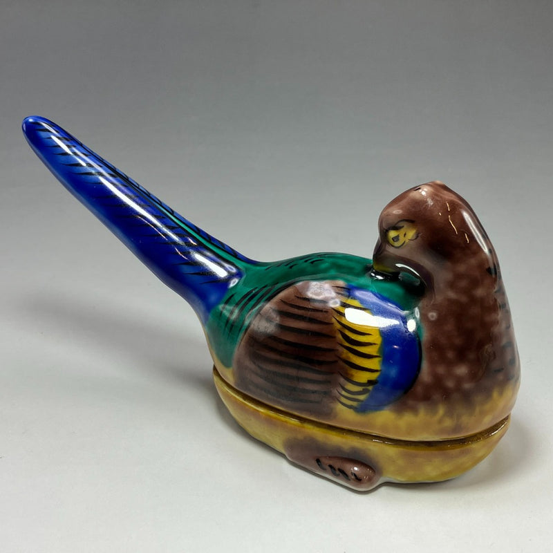 [KUTANIYAKI] Articles Kutani, four principal Kutani, Yasokichi, vaisselle à encens paon cinq couleurs