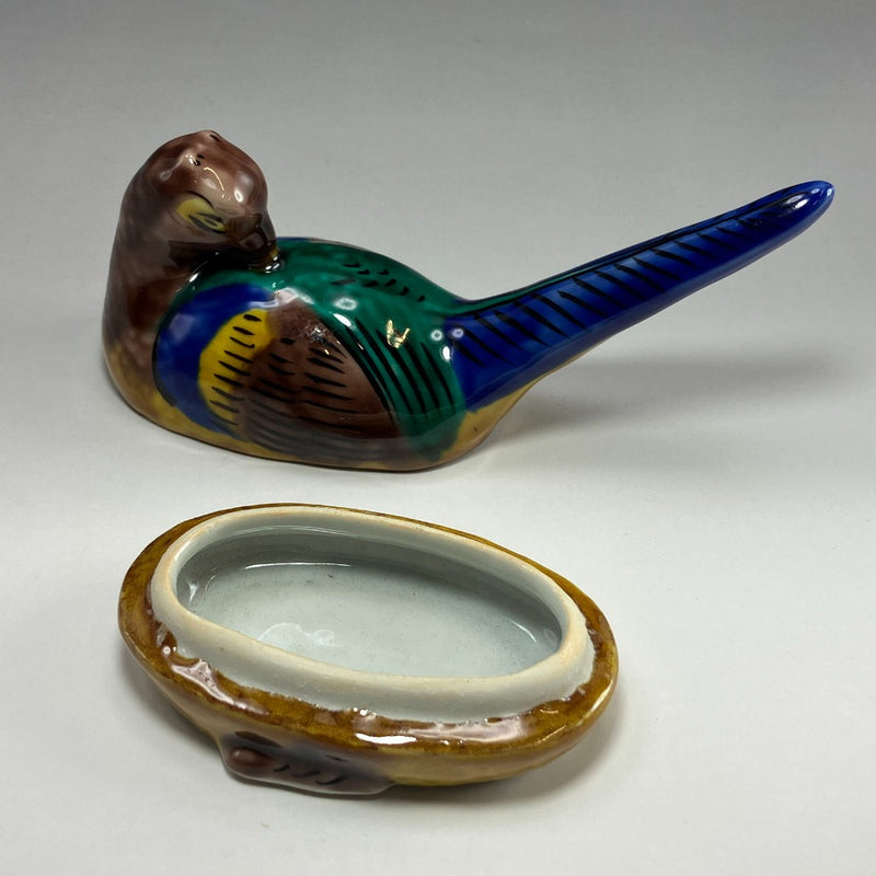 [KUTANIYAKI] Articles Kutani, four principal Kutani, Yasokichi, vaisselle à encens paon cinq couleurs