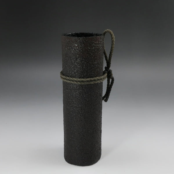 Hecho por Kawase Omotekan Laca seca Jarrón Urushi Jarrón colgante Antiguo