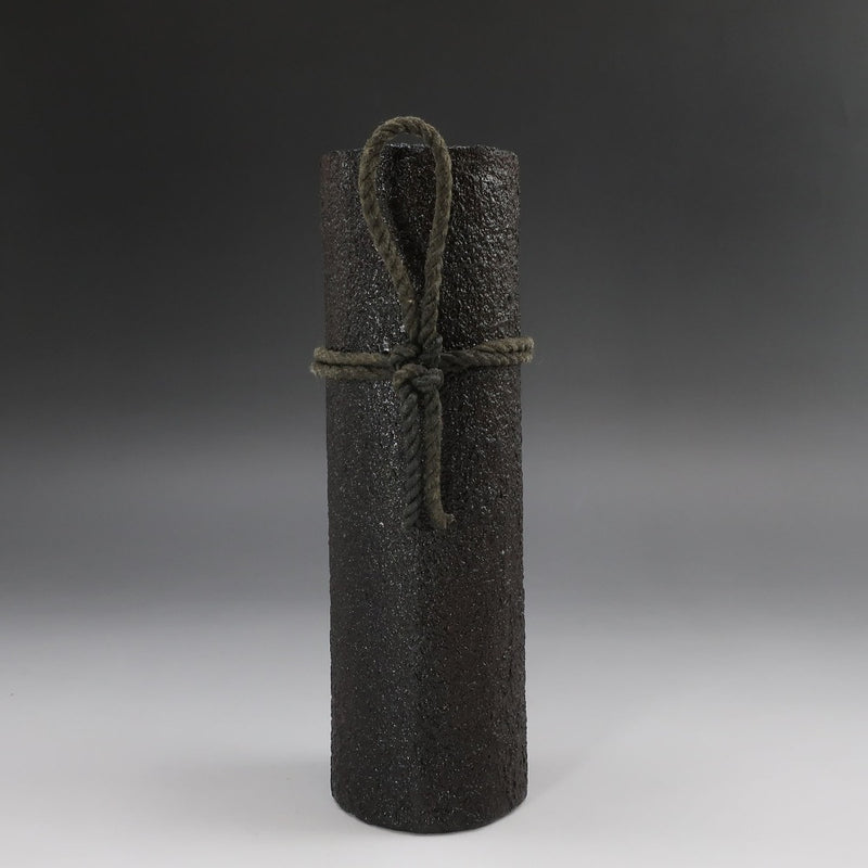 川瀬表完 作 乾漆 漆桶掛花入 骨董品