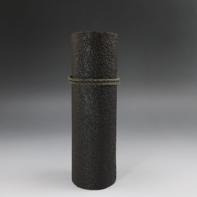 川瀬表完 作 乾漆 漆桶掛花入 骨董品