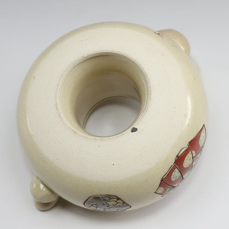 [kyoyaki] Artículos raros de Kioto Recipiente de sake [Firma de Shojyo Todama] Pintura de figuras Taza de sake Tokkuri Antigüedades