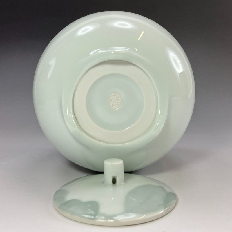 [kyoyaki] Kyo-yaki, réalisé par Kei Ito, argile fleurie, camélia, brûle-encens, vaisselle