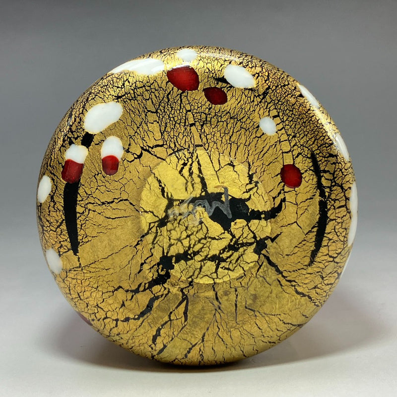 마츠모토 마사오 모래 조각 유리 매화 꽃병 꽃병