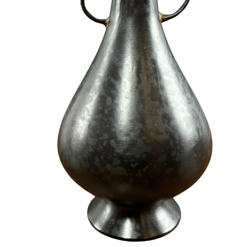 [Includes calligraphy by Hounsai] Old copper vase with ears