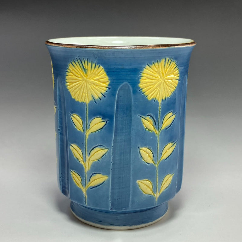 [kyoyaki] 교토 도자기 고요로기 가마 가와세 타케하루 쪽 꽃무늬 찻잔(찻잔) 식기