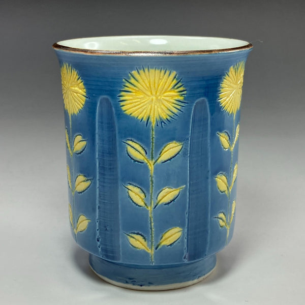 [kyoyaki] 교토 도자기 고요로기 가마 가와세 타케하루 쪽 꽃무늬 찻잔(찻잔) 식기