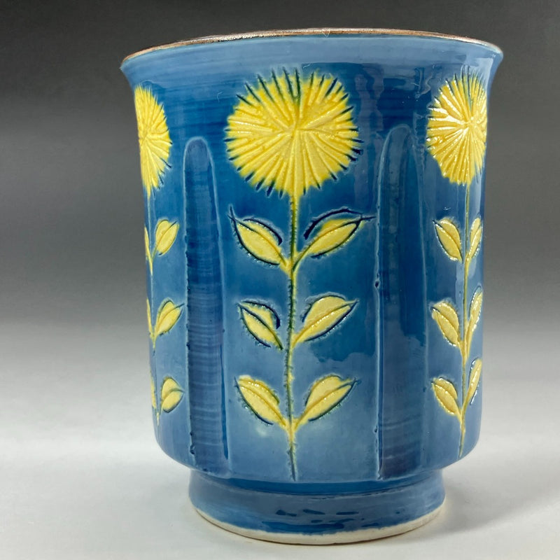 [kyoyaki] 교토 도자기 고요로기 가마 가와세 타케하루 쪽 꽃무늬 찻잔(찻잔) 식기