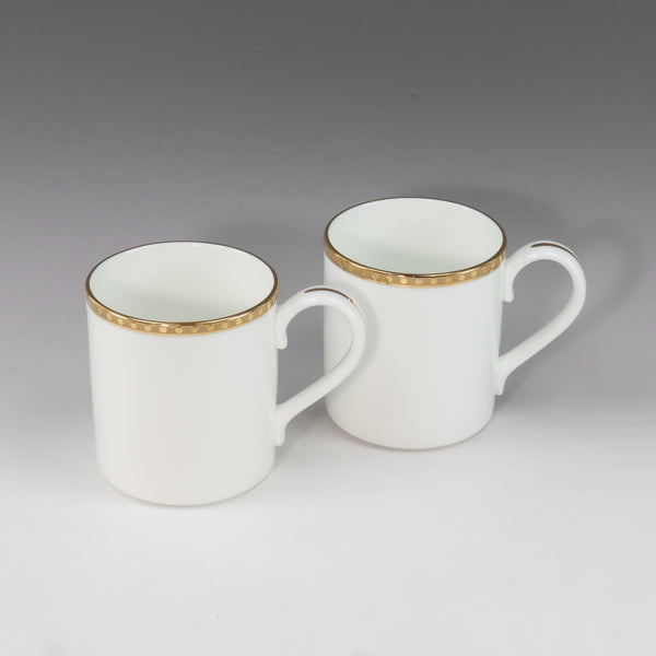 [Tiffany & CO.] Tiffany Gold Band Table Varelle Mug Cup X 2 Gold Band_s Rank