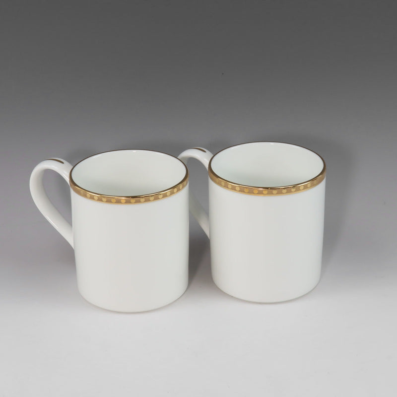 [Tiffany & CO.] Tiffany Gold Band Table Varelle Mug Cup X 2 Gold Band_s Rank