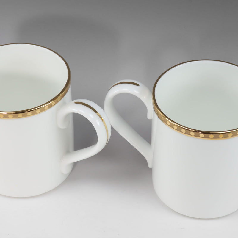 [Tiffany & CO.] Tiffany Gold Band Table Varelle Mug Cup X 2 Gold Band_s Rank