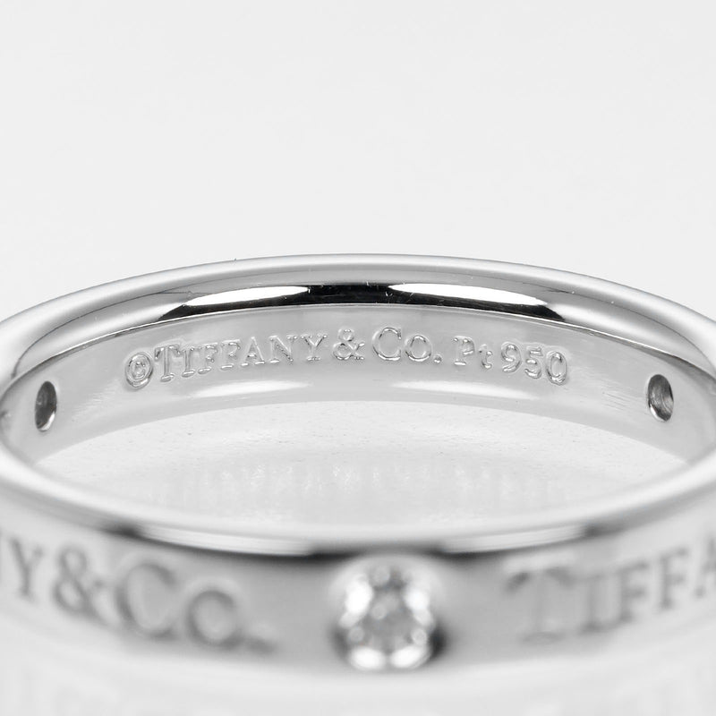 【TIFFANY&Co.】ティファニー
 フラットバンド 6号 リング・指輪
 Pt950プラチナ×3P ダイヤモンド 約4.86g Flat band レディースAランク