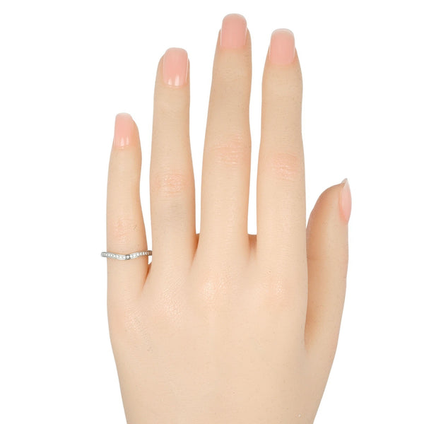 【CARTIER】カルティエ
 バレリーナ カーブ 8号 リング・指輪
 Pt950プラチナ×ダイヤモンド 約2.8g Ballerina curve レディースAランク