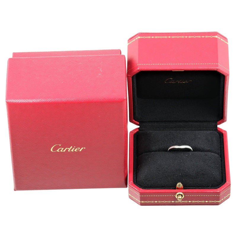 【CARTIER】カルティエ
 バレリーナ カーブ 8号 リング・指輪
 Pt950プラチナ×ダイヤモンド 約2.8g Ballerina curve レディースAランク