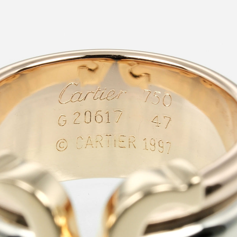 【CARTIER】カルティエ
 2C 7号 リング・指輪
 K18ゴールド×YG PG WG 約7.47g 2C レディースAランク