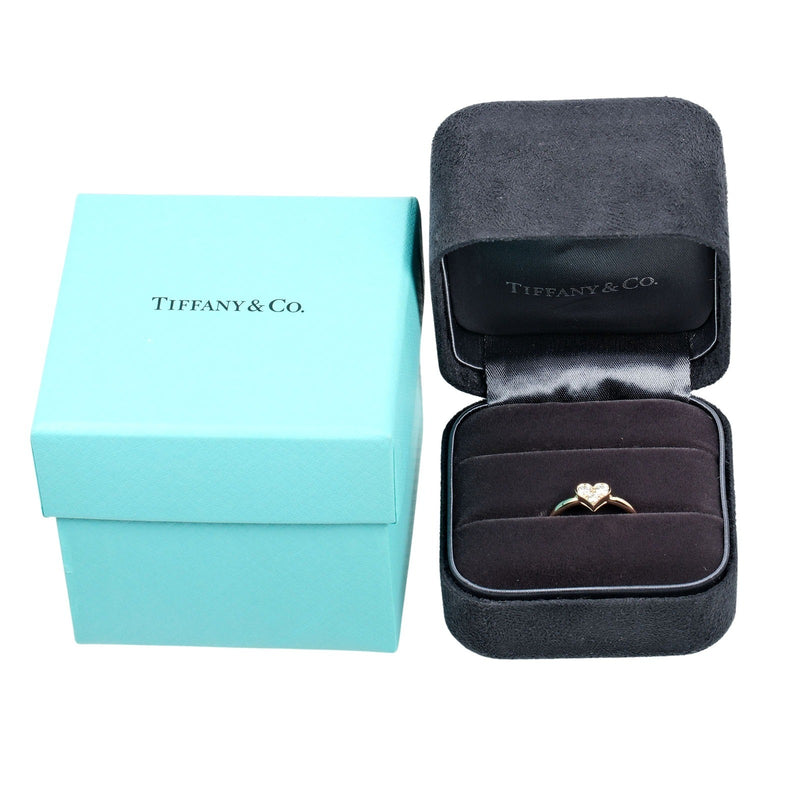 【TIFFANY&Co.】ティファニー
 センチメンタルハート 10号 リング・指輪
 K18ピンクゴールド×3P ダイヤモンド 約2.38g Sentimental heart レディースAランク