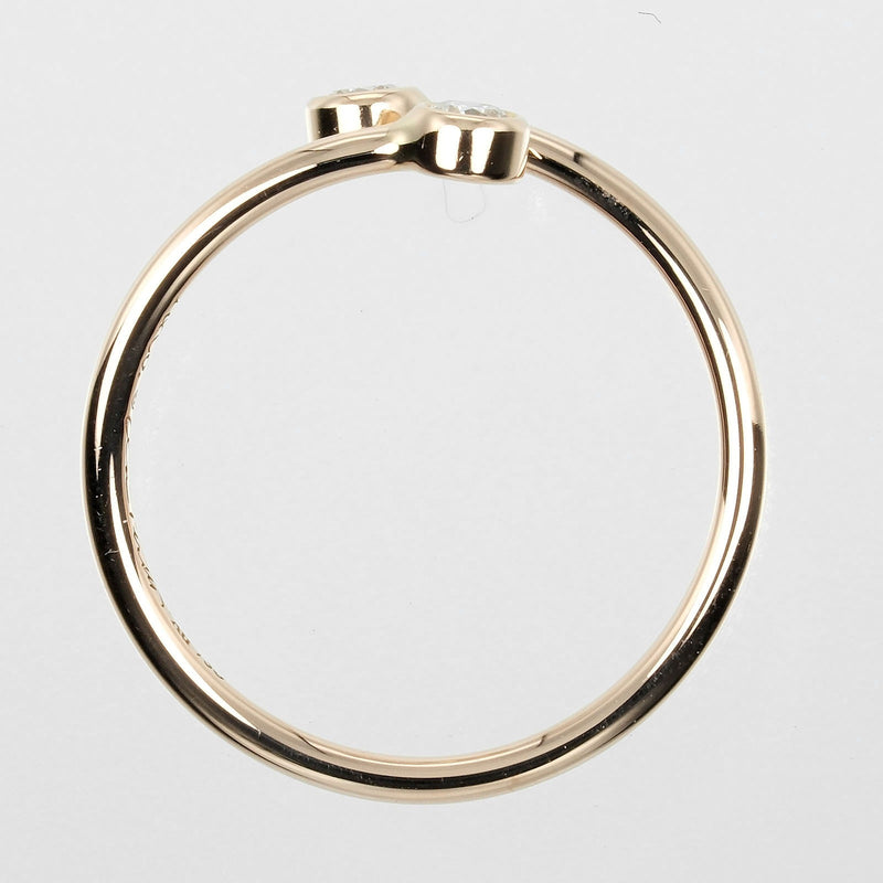 【TIFFANY&Co.】ティファニー
 フープ 7号 リング・指輪
 K18ピンクゴールド×2P ダイヤモンド 約1.12g hoop レディースAランク