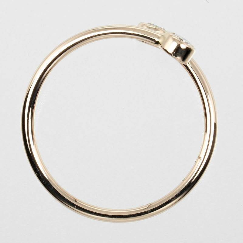 【TIFFANY&Co.】ティファニー
 フープ 7号 リング・指輪
 K18ピンクゴールド×2P ダイヤモンド 約1.12g hoop レディースAランク