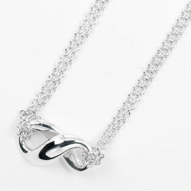 【TIFFANY&Co.】ティファニー
 インフィニティ ダブルチェーン ネックレス
 シルバー925 約7.31g Infinity Double Chain レディースAランク