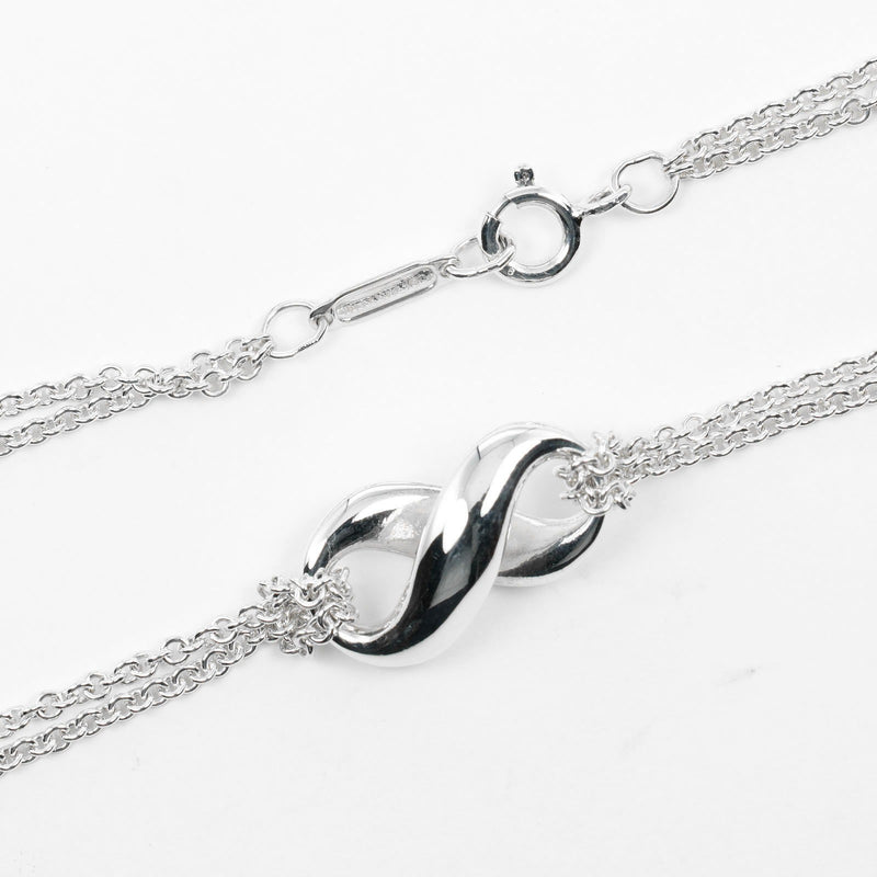 【TIFFANY&Co.】ティファニー
 インフィニティ ダブルチェーン ネックレス
 シルバー925 約7.31g Infinity Double Chain レディースAランク