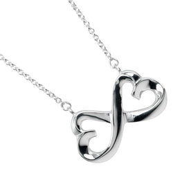 【TIFFANY&Co.】ティファニー
 ダブル ラビングハート ネックレス
 シルバー925 約4.04g Double Loving Heart レディースAランク