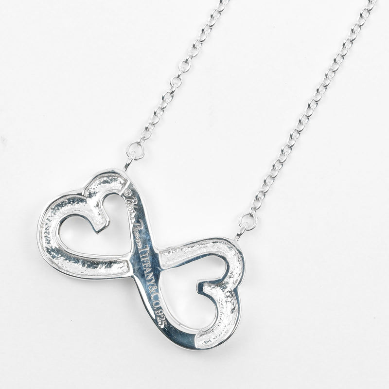 【TIFFANY&Co.】ティファニー
 ダブル ラビングハート ネックレス
 シルバー925 約4.04g Double Loving Heart レディースAランク