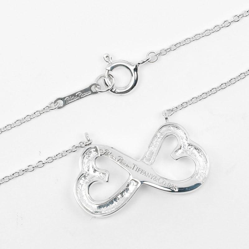 【TIFFANY&Co.】ティファニー
 ダブル ラビングハート ネックレス
 シルバー925 約4.04g Double Loving Heart レディースAランク