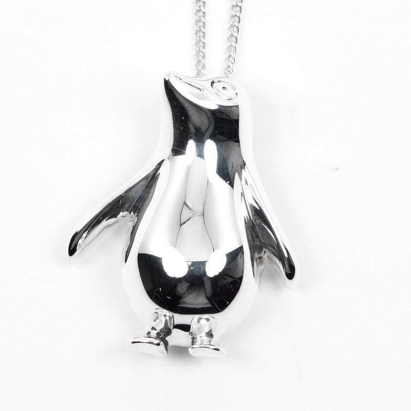 【TIFFANY&Co.】ティファニー
 ペンギン ネックレス
 シルバー925 約5.36g Penguin レディースAランク