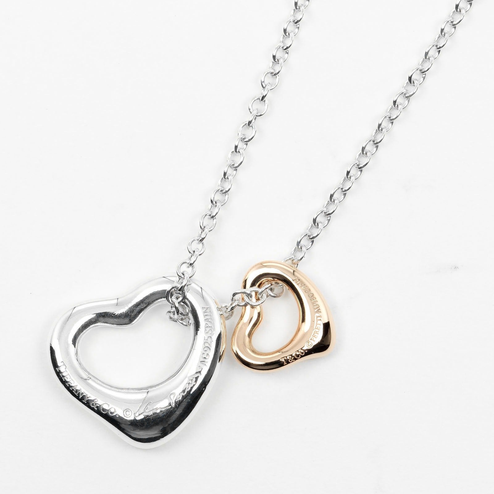 TIFFANY&Co.】ティファニー ダブル オープンハート ネックレス