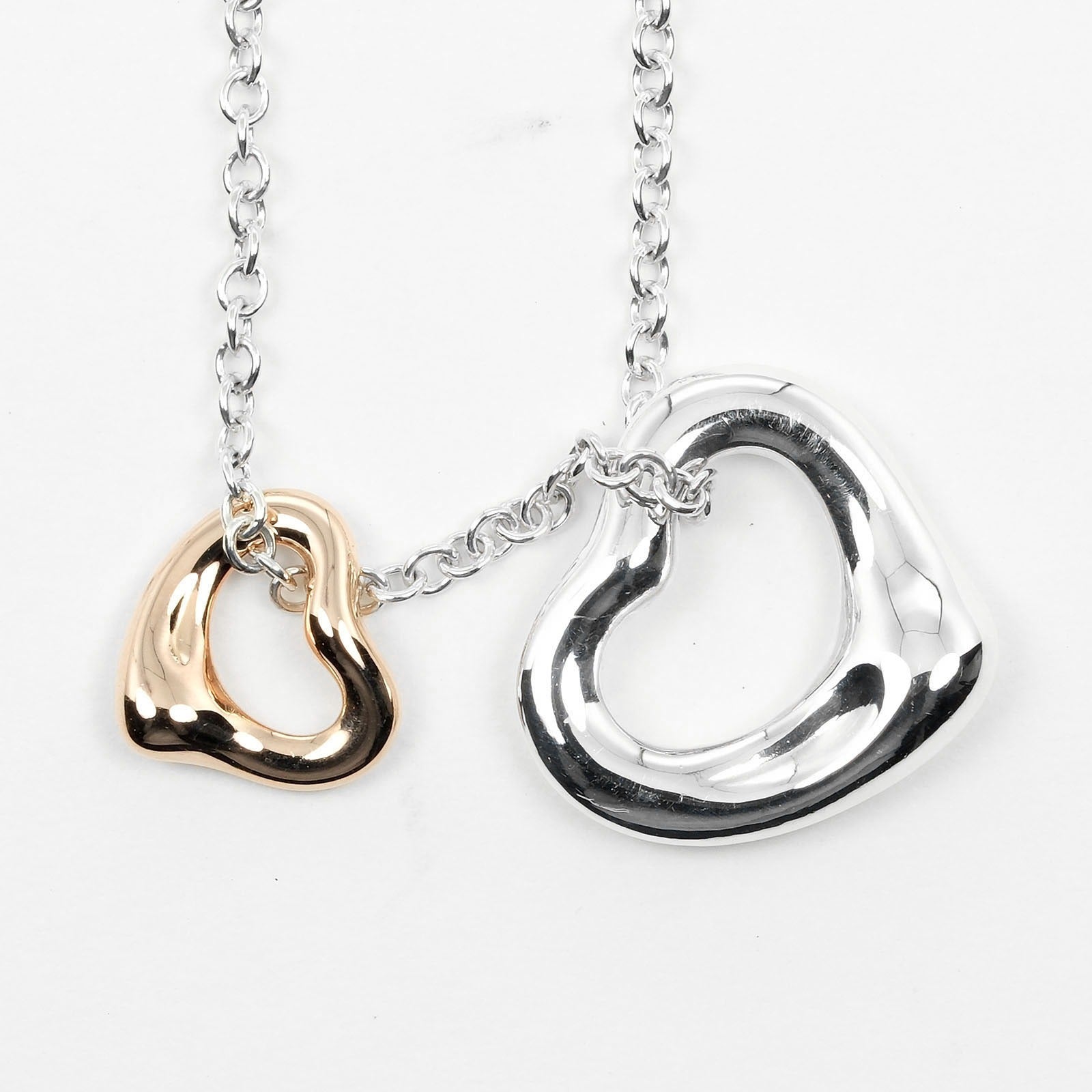TIFFANY&Co.】ティファニー ダブル オープンハート ネックレス