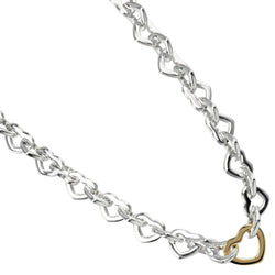 【TIFFANY&Co.】ティファニー
 ハート リンク ネックレス
 シルバー925×K18イエローゴールド 約70.55g Heart link レディースAランク