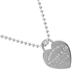 【TIFFANY&Co.】ティファニー
 リターントゥ ハートタグ ネックレス
 84cmボールチェーン シルバー925 約23.29g Return to heart tag レディースAランク