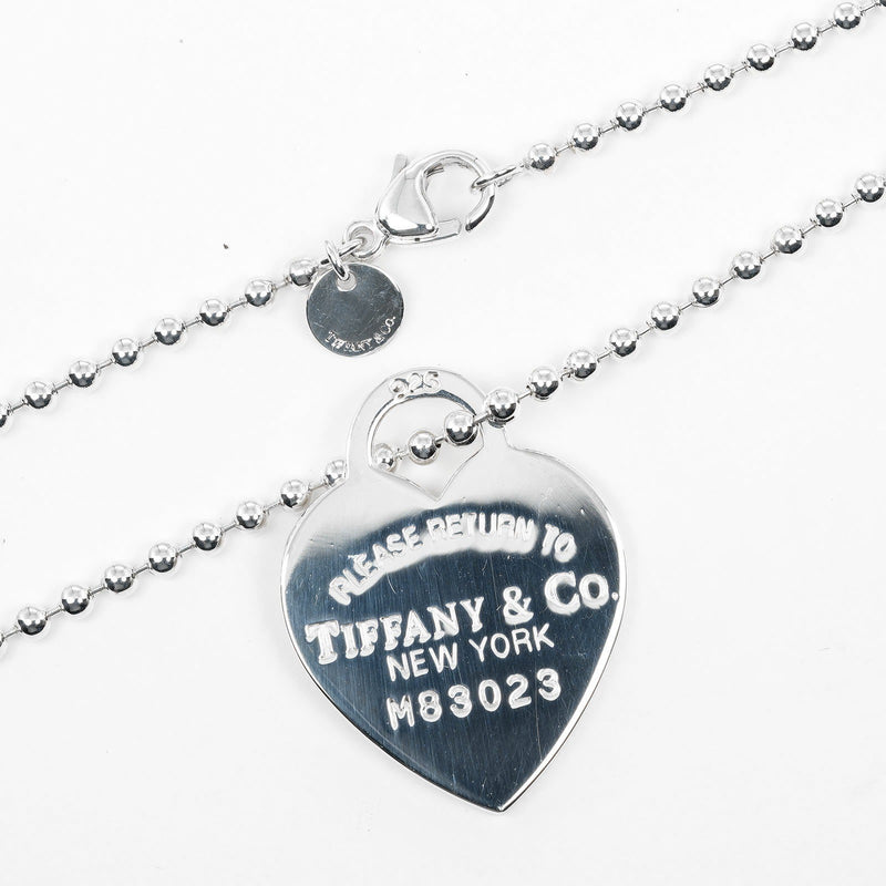 【TIFFANY&Co.】ティファニー
 リターントゥ ハートタグ ネックレス
 84cmボールチェーン シルバー925 約23.29g Return to heart tag レディースAランク