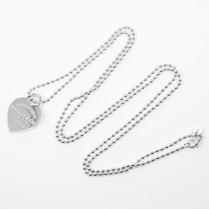 【TIFFANY&Co.】ティファニー
 リターントゥ ハートタグ ネックレス
 84cmボールチェーン シルバー925 約23.29g Return to heart tag レディースAランク