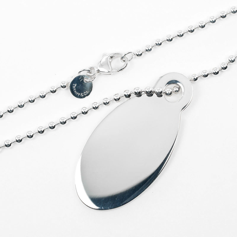 【TIFFANY&Co.】ティファニー
 リターントゥ オーバルタグ ネックレス
 84cmボールチェーン シルバー925 約26g Return to oval tag レディースAランク