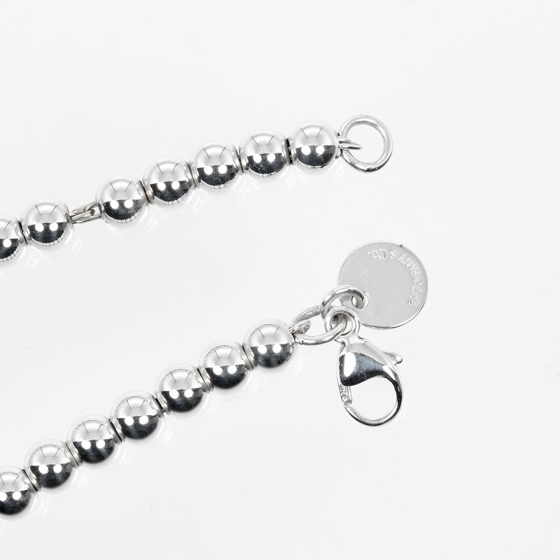 [Tiffany & Co.]TIFFANY&Co. 레턴 TIFFANY&Co. 미니 하트 태그 구슬 Bracelet 실버 925 약 5.5g Tiffany & Co. 미니 하트 태그 구슬 Ladies A-Rank로 돌아갑니다.