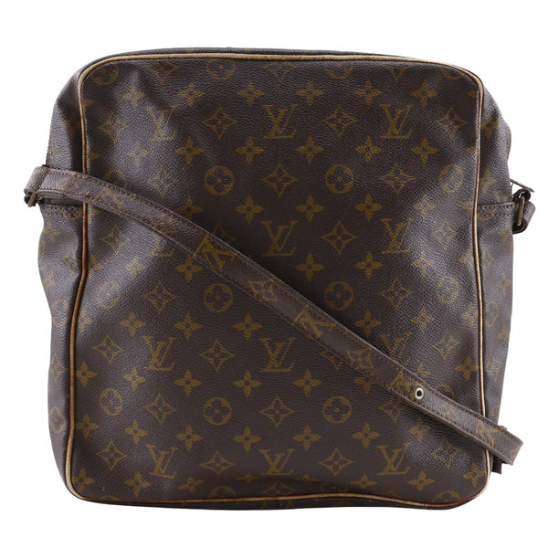 【LOUIS VUITTON】ルイ・ヴィトン
 マルソー ショルダーバッグ
 ヴィンテージ M40264 モノグラムキャンバス 茶 手提げ,A5 ファスナー Marceau ユニセックスB-ランク