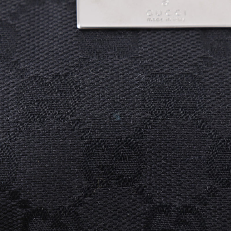 [구찌] 구찌 
 액세서리 파우치 핸드백 
 07198 GG 캔버스 블랙 핸드백 지퍼 악세서리 파우치 여성용